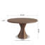 Table de salle à manger en bois massif pour 2/4/6/8 avec base en métal lourd - Ensemble autour de la spirale-1281812553