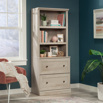 Miscellaneous Storage Bookcase With Drawers In Chalked Chestnut