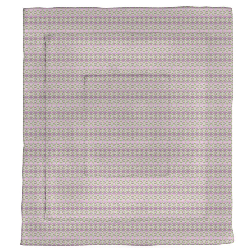 Katelyn Elizabeth Polyester Geometric Shapes Comforter, Queen Comforter, Pink Pastel