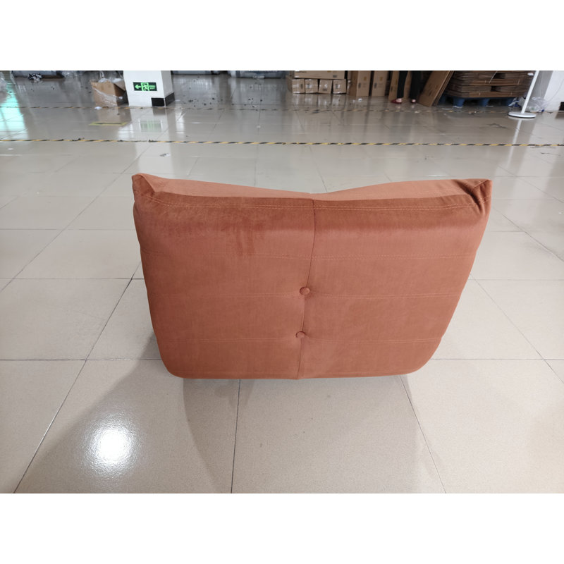 Fauteuil d'appoint de conception chenille, chaise longue capitonnée en mousse à mémoire de forme avec fond antidérapant, fauteuil à billes moderne sans accoudoirs pour le salon et l'espace de jeu, siège d'assise sous vide sans assemblage requis