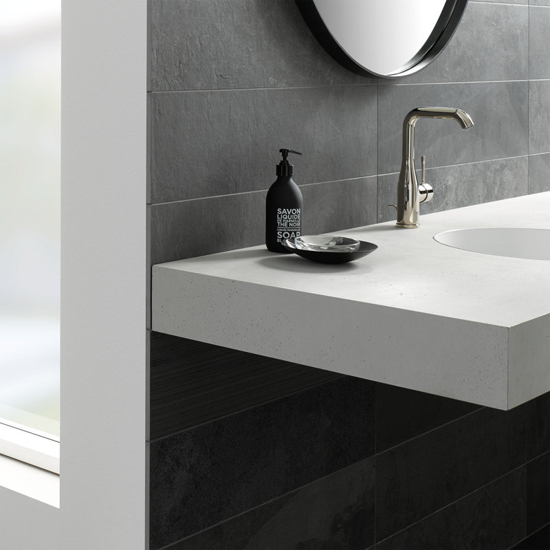 GROHE Essence Single Hole Bathroom Faucet with Single Handle, Size Large, Polished Nickel