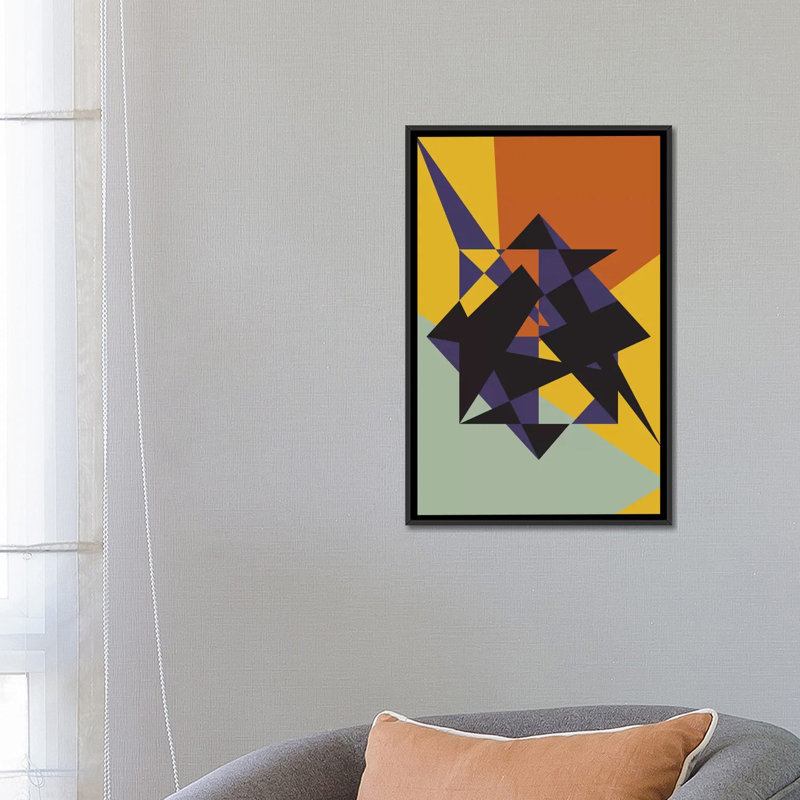 « dur », impression sur toile tendue, H 26 po x l 18 po x P 1,5 po, Toile avec cadre noir, Pas de tapis
