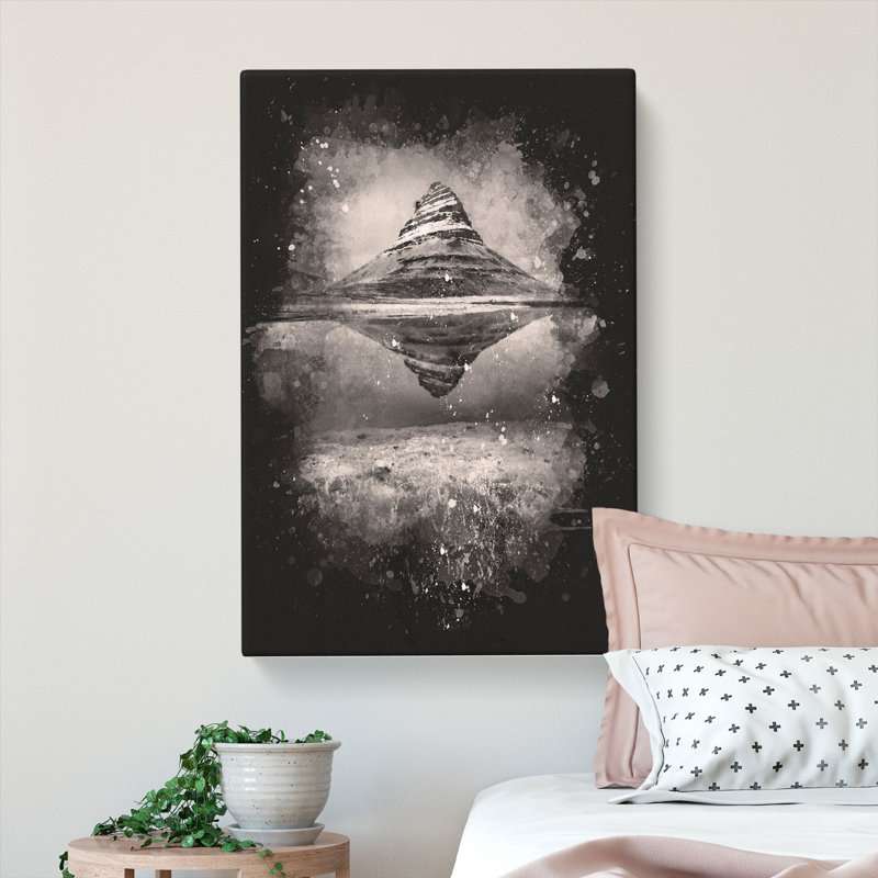 View of Kirkjufell Mountain in Iceland - Wrapped Canvas, 91cm H x 60cm W x 3cm D