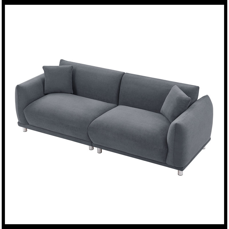 Causeuse Lucresha, Polyester gris foncé