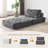 Portable Folding Sofa Bed, 3-In-1 Convertible Sleeper Chair Bed with Pillow for Small Spaces-322295902