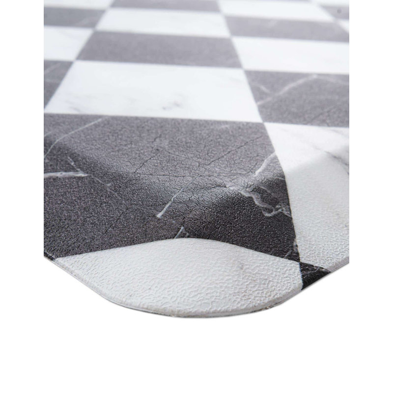 Reigo Modern Geometric Water Resistant Anti-Fatigue Non-Skid Kitchen Mat, Rectangle 2' x 3'