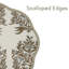 Fabdivine 15"Sophisticated Scalloped Placemats - Vrindavan