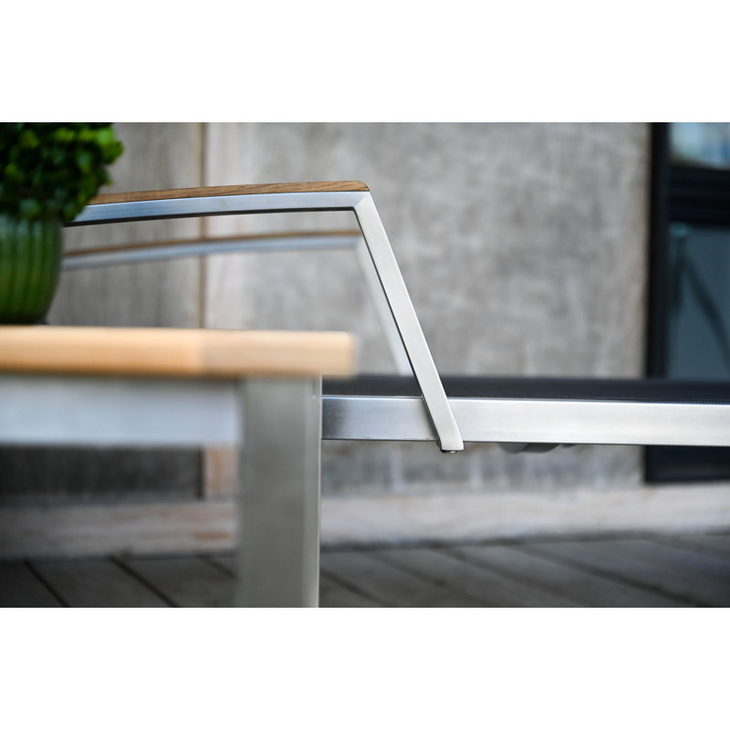Avanti Stainless Steel Sling Outdoor Chaise Lounger