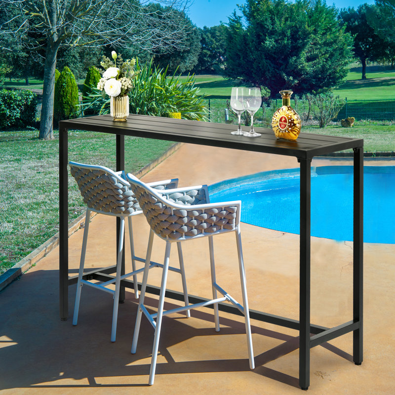 Table de bar en fer Rogin, H 37 po x l 15,8 po x L 55,1 po