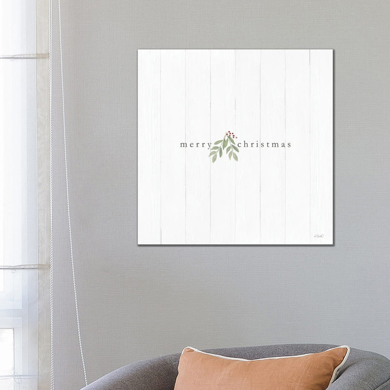 «Merry Christmas», reproduction d'art sur toile tendue, H 26 po x l 26 po, Toile tendue, Ne s’applique pas