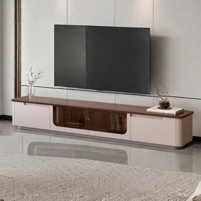 Meuble télé moderne au design minimaliste, 86.61"