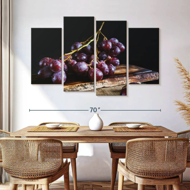 Yarlin Purple Grapes, 42" H x 68" W