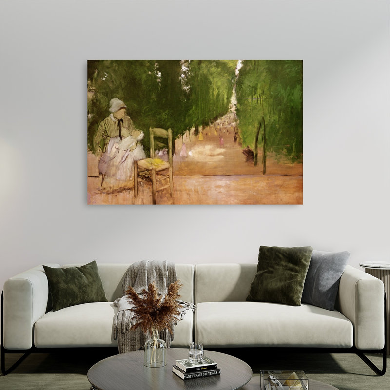 In The Jardin Du Luxeumbourg Abstract Contemporary Tree Wall Art Print, 101.6cm H x 152.4cm W