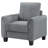 Evadnee Upholstered Rolled Arm Accent Chair Grey