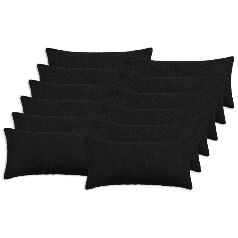 Light Grey Cushion Cover, Square 45cm, Black