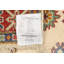 Tapis beige en laine noué à la main de conception unique 4 pi x 5 pi 10 po
