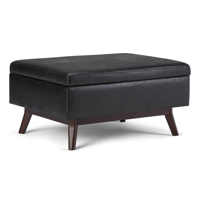 Repose-pieds Owg, Similicuir noir vieilli