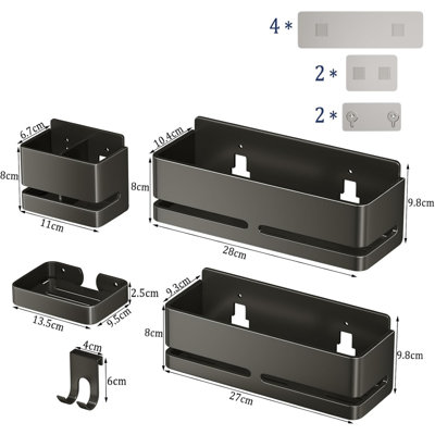 Wall Mounted Required Shower Caddy