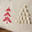 Tufted Christmas Tree Cushion Cover