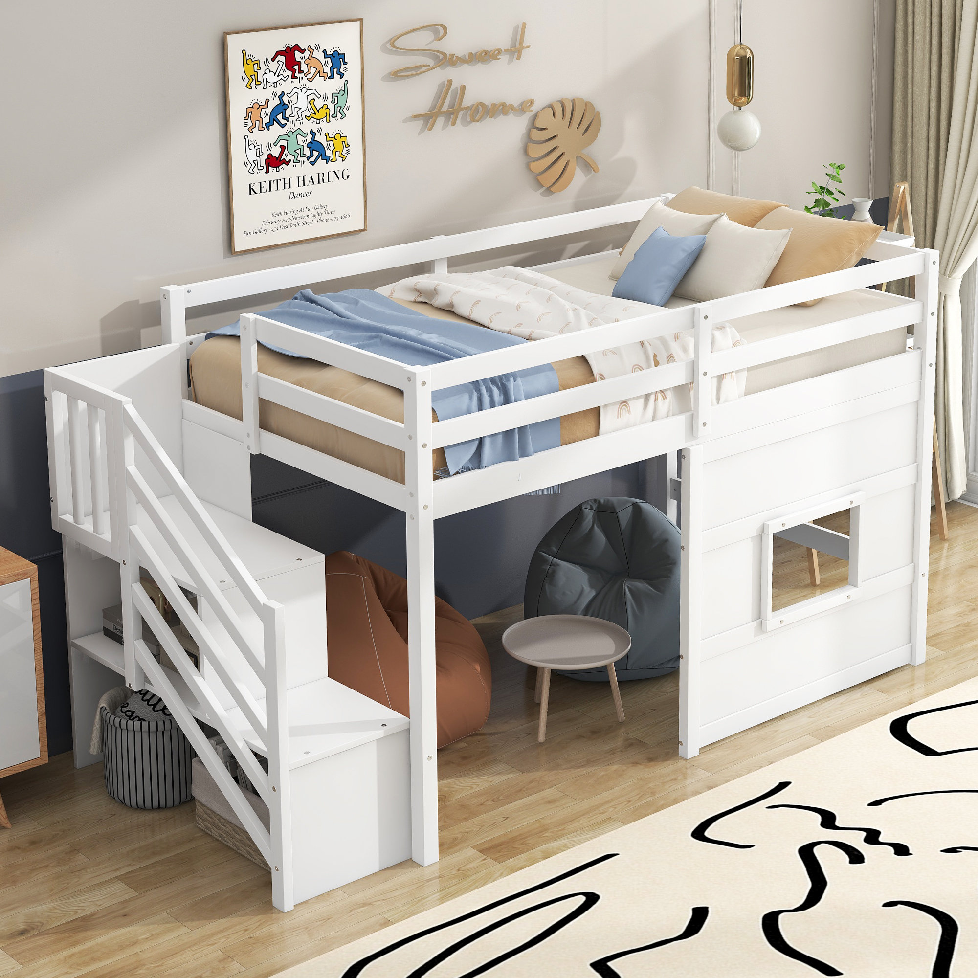 Harriet Bee Kids Twin Loft Bed & Reviews 