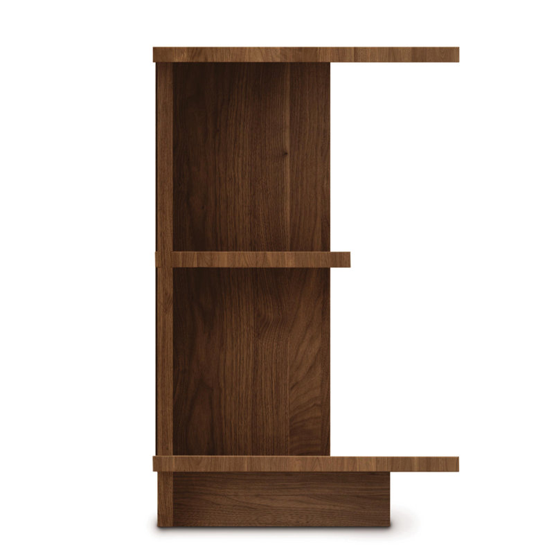 Table de chevet en bois massif Mansfield, Noyer naturel