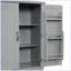 Armoire de rangement pour salle de bain avec portes et tiroir, plusieurs espaces de rangement, tablette réglable-1432401955