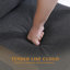 Causeuse d'extérieur en bois de teck avec coussin et accoudoirs Clinkscales-114983539-114983538