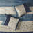 Navy Queen 7 Piece Embroidered Comforter Bedding Set