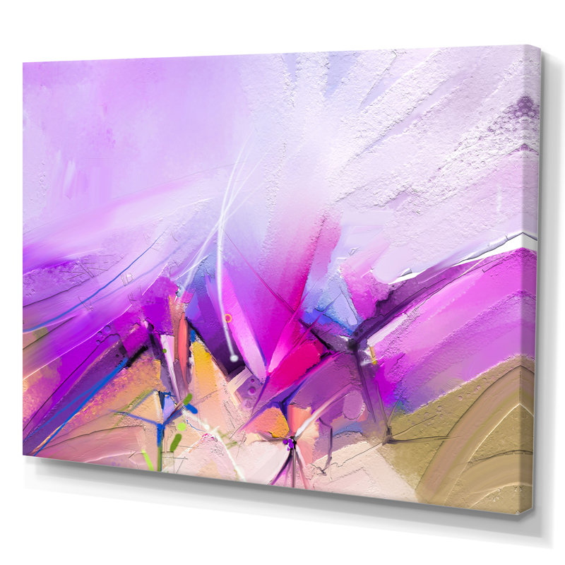 Impression sur toile «Purple Storm Impression» - cadre flottant, H 8 po x l 12 po x P 1 po, Toile tendue