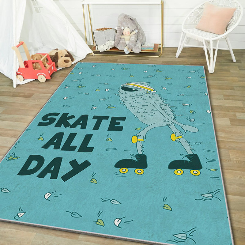 Luxurious Area Carpet (3.3 x 5.9 ft), 100% Polyester, 740 g/m² | Non-Slip Felt Underside, Laminated Sponge for Comfort | Antibacterial, Easy to Clean, Machine Washable | Perfect for Living Room & Bedroom Décor