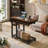 Granton Adjustable Height Iron Computer Desk with Built-In Electrical Outlet-46545742