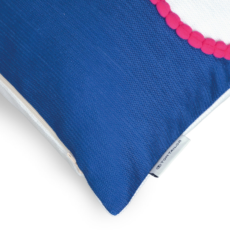 Rectangular Cushion Cover, Blue / White / Grey