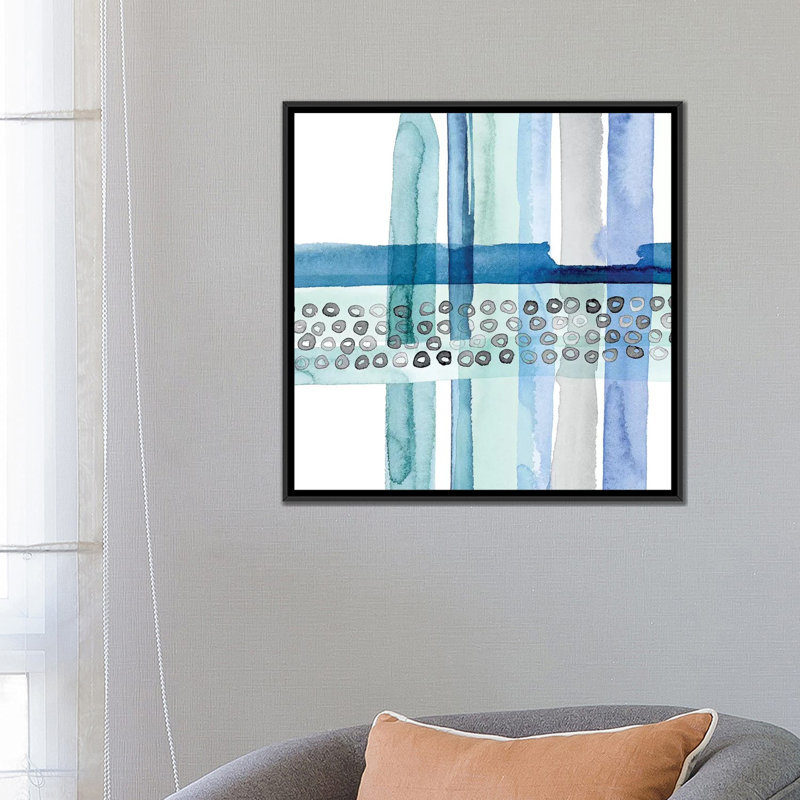 «Cross Stitch III», reproduction sur toile, H 18 po x l 18 po x P 1,5 po, Toile avec cadre noir, Pas de tapis