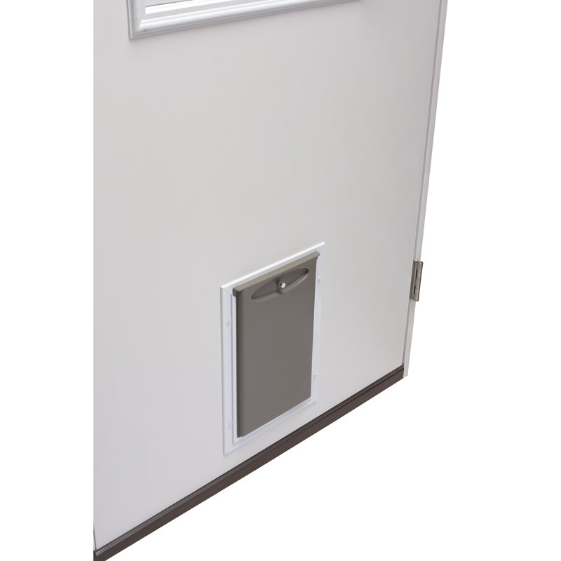 Porte d'entrée avant en fibre de verre Smooth, S'ouvre à gauche vers l'extérieur, H 80 po x l 32 po x P 1,75 po, 4,56 po