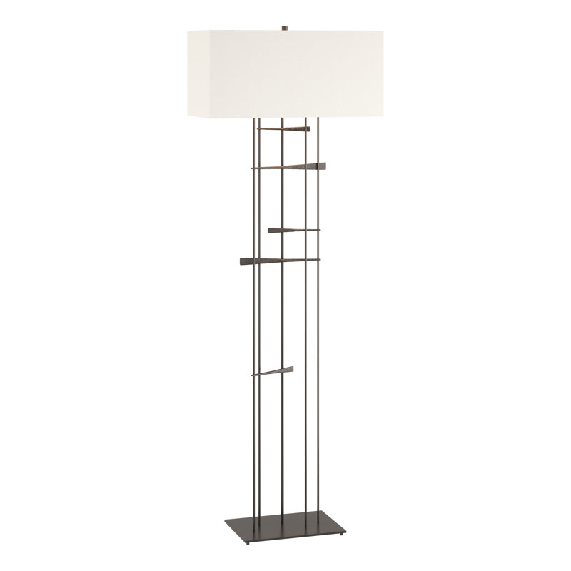Cavaletti 65" Floor Lamp, Natural Anna, Oil Rubbed Bronze