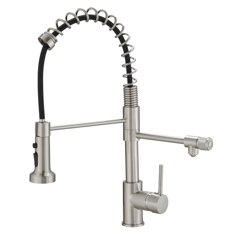 Purifier Kitchen Faucet Drinking Water Faucet, Pull Down Water Filter Kitchen Sink Faucets, Brushed Nickel