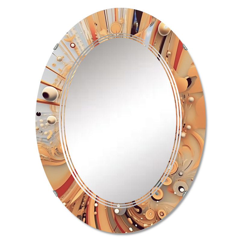Leamontview - Miroir mural moderne ovale, 30 po x 20 po