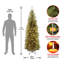 The Holiday Aisle® Kingswood Fir Pencil Tree with Power Connect and Dual Color LED Lights-88040105-88040108