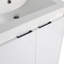 Meuble-lavabo de salle de bain autoportant 24 po avec lavabo en résine blanc brillant (LPB120D24GWH-GRB2440)
