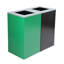 Ensemble de poubelles à couvercle ouvert en acier 29 gallons avec couvercle carré-92525472