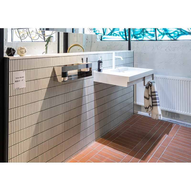 Yohen Border 0.49" x 4" Ceramic Mosaic Wall Tile, White