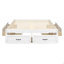 Lit plateforme double avec 6 tiroirs de rangement