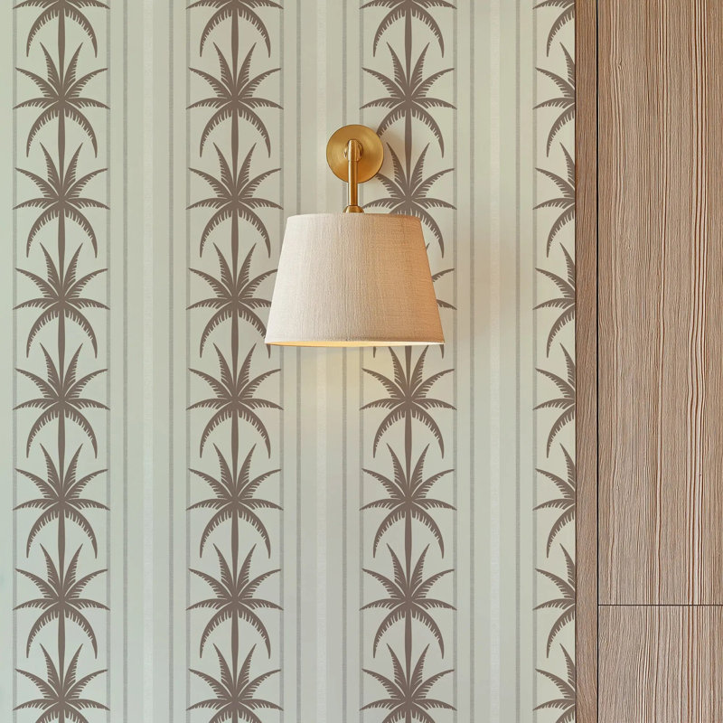 Ocean Drive Stripe - Wallpaper, Coconut Linen, Premium Paper