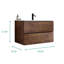 Meuble-lavabo mural en noyer avec lavabo en céramique, conception flottante et tiroirs à fermeture silencieuse - pré-assemblé-1513554056-1513554054