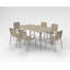PORTO 6 seater Rectangular dining set - 160x90cm Table Plus 6 Stacking chairs-70548046