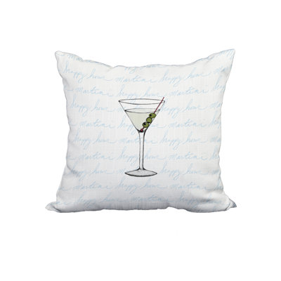 Housse de coussin en coton Martini
