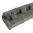4 - Piece Upholstered Light Gray Faux Rabbit Fur Flannel Modular Sectional Sofa with Armrests & Throw Pillows-1545015712