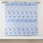 Housse de couette rétro à motif floral et rayé en microfibre simple, attaches intérieures, bleu lavable à la machine pour la fermeture à boutons, textile-126060679