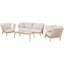 Geraldo Wicker 4 - Person Garden Lounge Set with Cushions