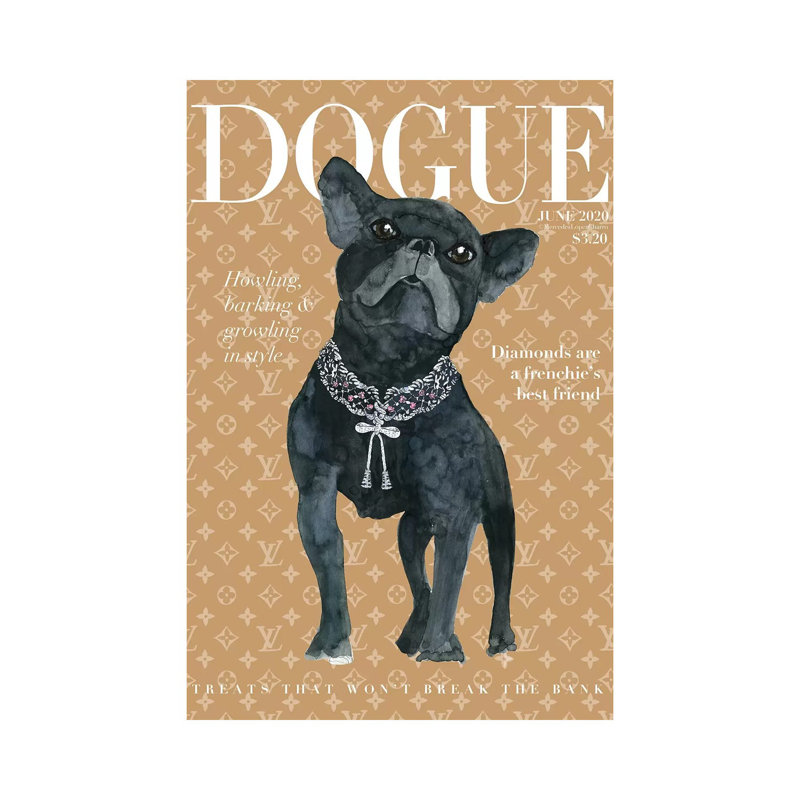Dogue by Mercedes Lopez Charro - Wrapped Canvas Print, 20.32 cm H x 30.48 cm W